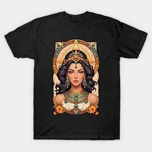 Cleopatra Queen of Egypt retro vintage floral design T-Shirt